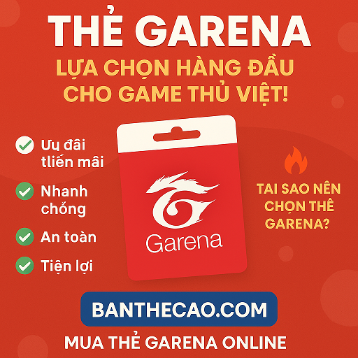🎮 Thẻ Garena – Lựa chọn hàng đầu cho game thủ Việt!